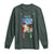 Santa Christmas Meme Long Sleeve Shirt Reindeer Video Call TS14 Dark Forest Green Print Your Wear