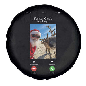 Santa Christmas Meme Spare Tire Cover Reindeer Video Call TS14 Print Your Wear
