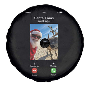 Santa Christmas Meme Spare Tire Cover Reindeer Video Call TS14 Print Your Wear