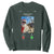 Santa Christmas Meme Sweatshirt Reindeer Video Call TS14 Dark Forest Green Print Your Wear