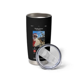 Santa Christmas Meme Tumbler Cup Reindeer Video Call - Print Your Wear