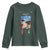 Santa Christmas Meme Youth Sweatshirt Reindeer Video Call TS14 Dark Forest Green Print Your Wear