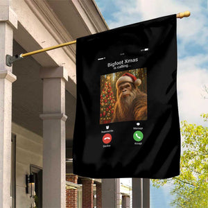 Funny Bigfoot Christmas Garden Flag Sasquatch Video Call Meme - Print Your Wear