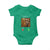 Funny Bigfoot Christmas Baby Onesie Sasquatch Video Call Meme TS14 Irish Green Print Your Wear