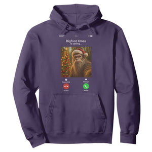 Funny Bigfoot Christmas Hoodie Sasquatch Video Call Meme TS14 Purple Print Your Wear