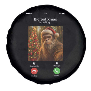 Funny Bigfoot Christmas Spare Tire Cover Sasquatch Video Call Meme TS14 Print Your Wear