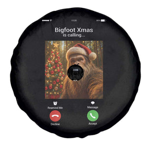 Funny Bigfoot Christmas Spare Tire Cover Sasquatch Video Call Meme TS14 Print Your Wear