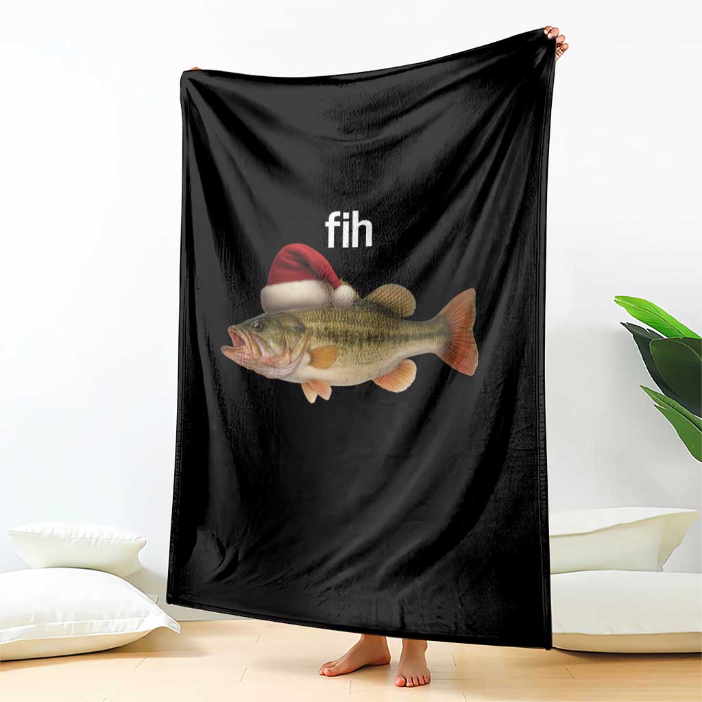 Funny Misspelled Fish Christmas Meme Throw Blanket TS14 Print Your Wear
