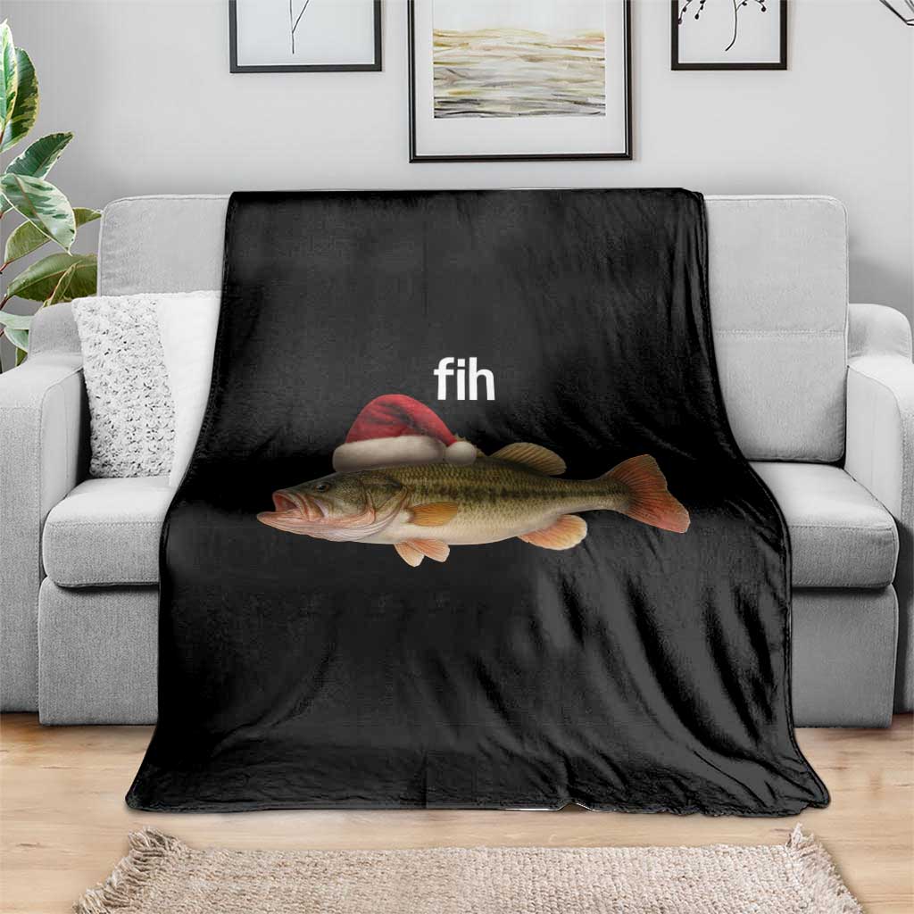 Funny Misspelled Fish Christmas Meme Throw Blanket TS14 Print Your Wear
