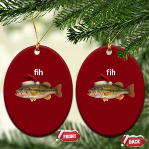 Funny Misspelled Fish Xmas Meme Ceramic Ornament TS14 Print Your Wear