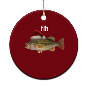 Funny Misspelled Fish Xmas Meme Ceramic Ornament TS14 1pc Red Print Your Wear