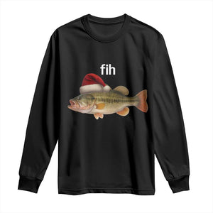 Funny Misspelled Fish Christmas Meme Long Sleeve Shirt TS14 Black Print Your Wear