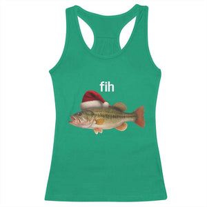 Funny Misspelled Fish Christmas Meme Racerback Tank Top - Print Your Wear