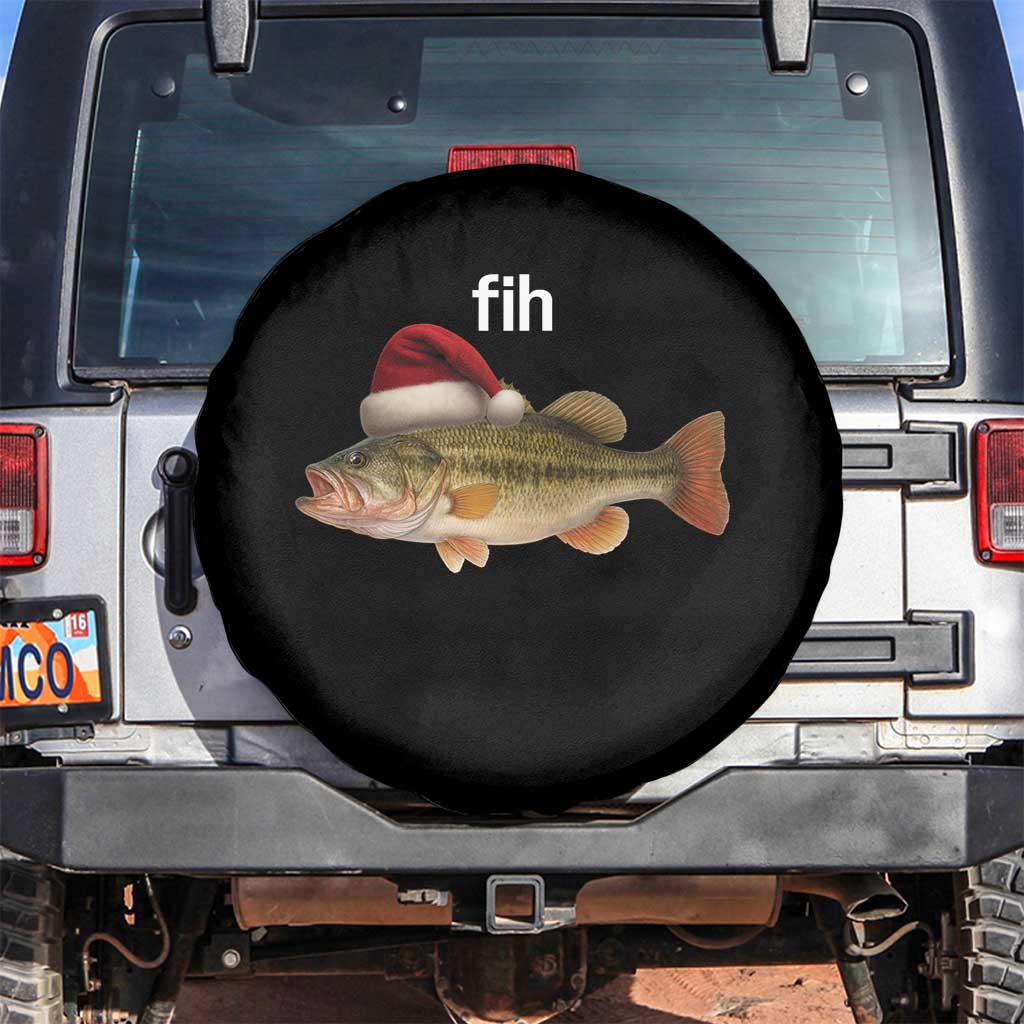 Funny Misspelled Fish Christmas Meme Spare Tire Cover TS14 No hole Black Print Your Wear