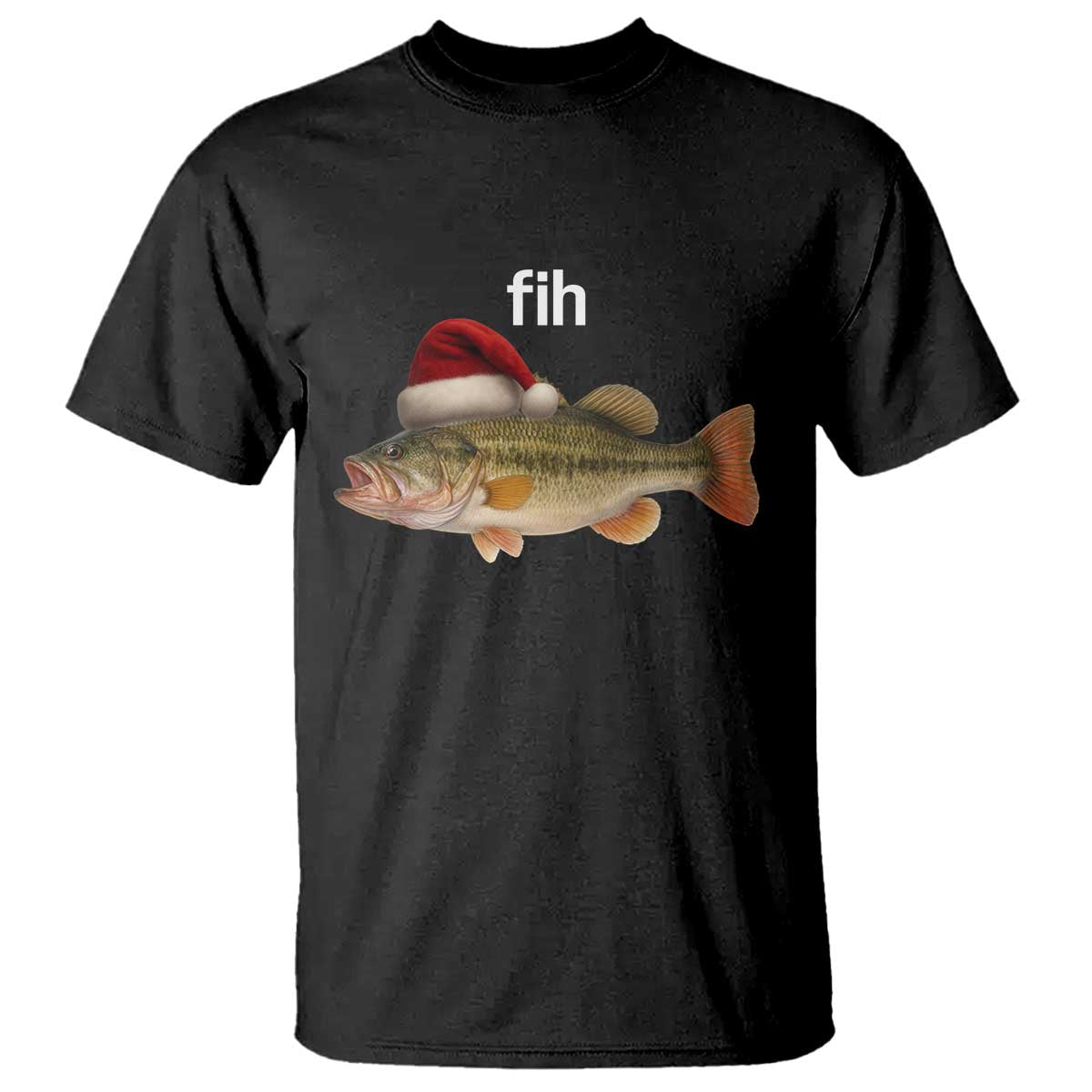 Funny Misspelled Fish Christmas Meme T Shirt TS14 Black Print Your Wear
