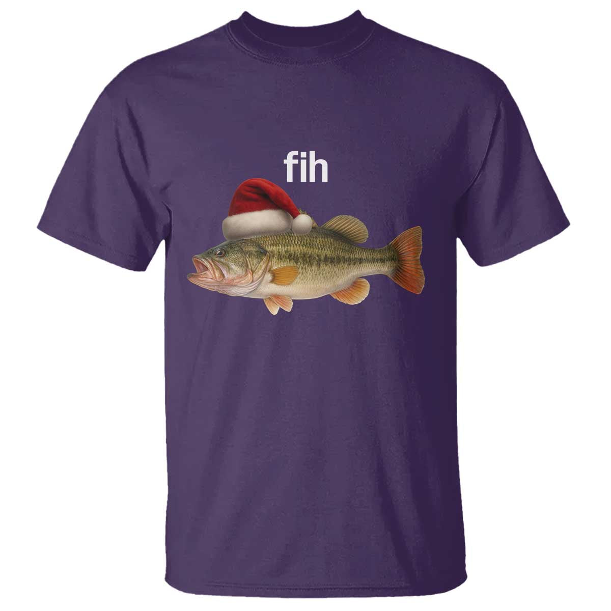 Funny Misspelled Fish Christmas Meme T Shirt TS14 Purple Print Your Wear