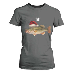 Funny Misspelled Fish Christmas Meme T Shirt For Women TS14 Dark Heather Print Your Wear