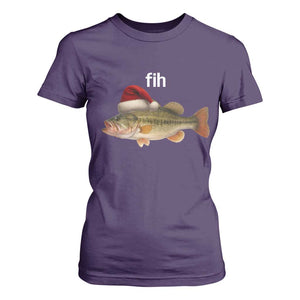 Funny Misspelled Fish Christmas Meme T Shirt For Women TS14 Purple Print Your Wear