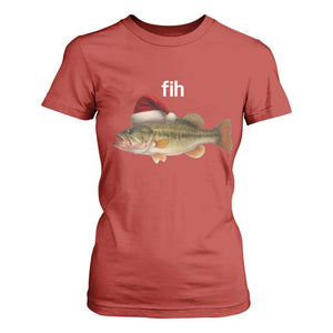 Funny Misspelled Fish Christmas Meme T Shirt For Women TS14 Red Print Your Wear