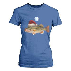 Funny Misspelled Fish Christmas Meme T Shirt For Women TS14 Royal Blue Print Your Wear
