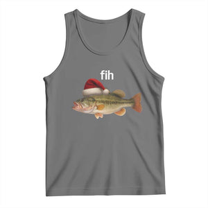 Funny Misspelled Fish Christmas Meme Tank Top TS14 Black Heather Print Your Wear