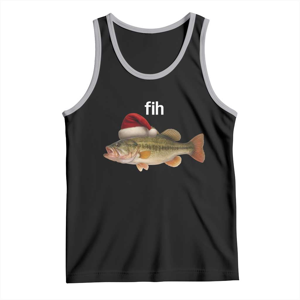 Funny Misspelled Fish Christmas Meme Tank Top TS14 Black Athletic Heather Print Your Wear