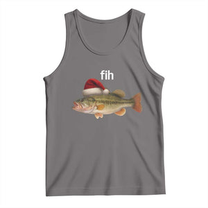 Funny Misspelled Fish Christmas Meme Tank Top TS14 Deep Heather Print Your Wear