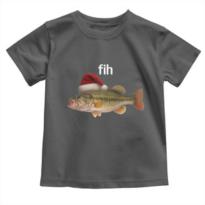 Funny Misspelled Fish Christmas Meme Toddler T Shirt TS14 Dark Heather Print Your Wear