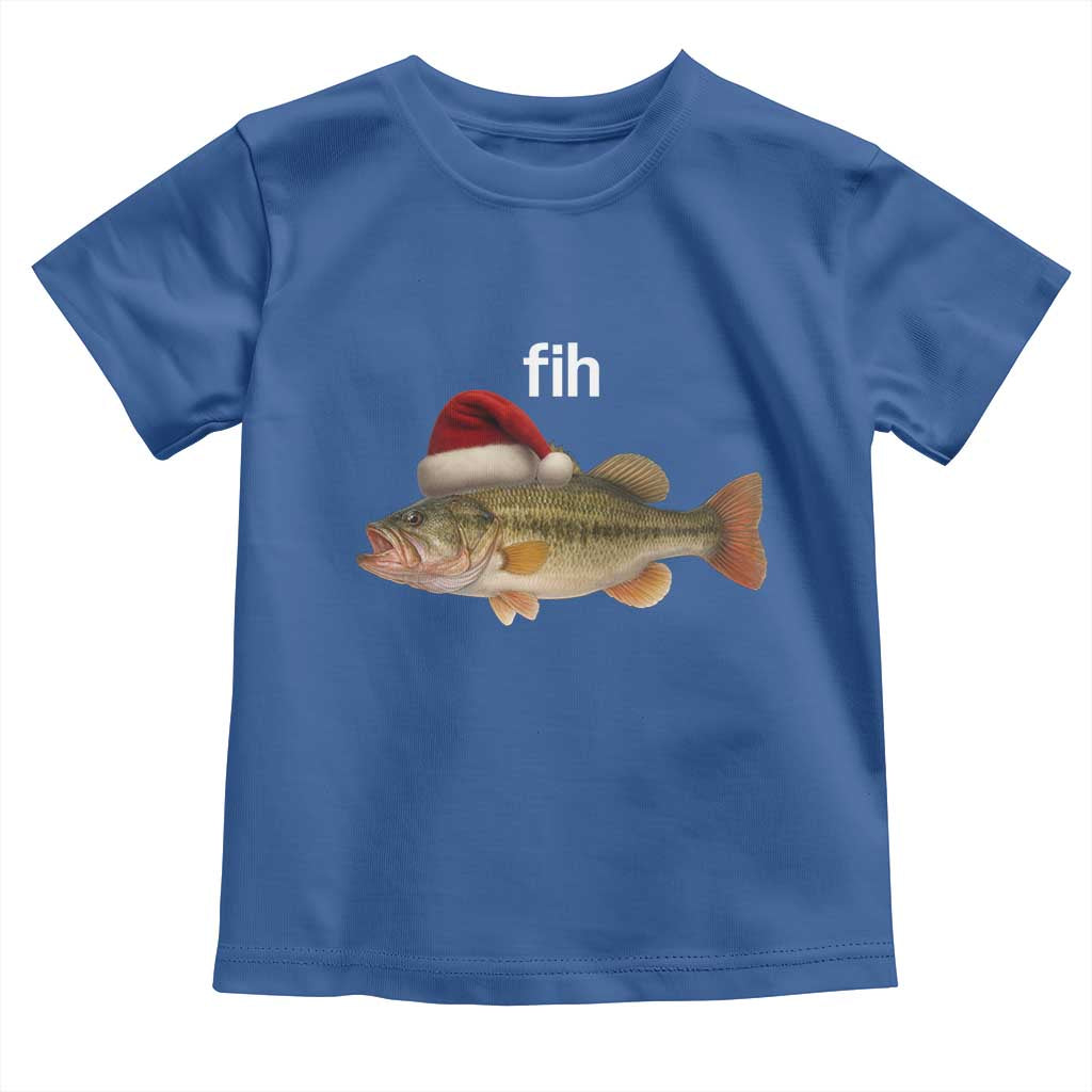 Funny Misspelled Fish Christmas Meme Toddler T Shirt TS14 Royal Blue Print Your Wear