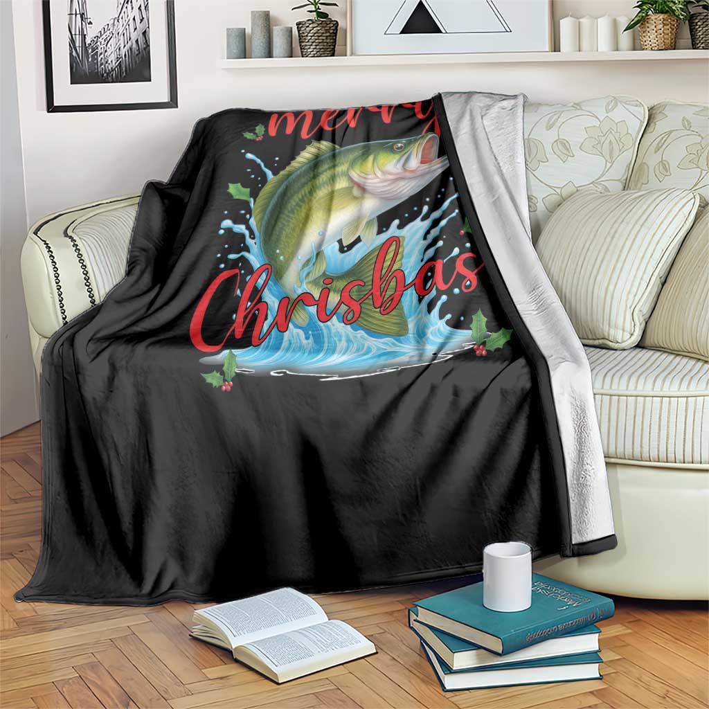Bass Fish Christmas Throw Blanket Merry Chrisbass TS14 Print Your Wear
