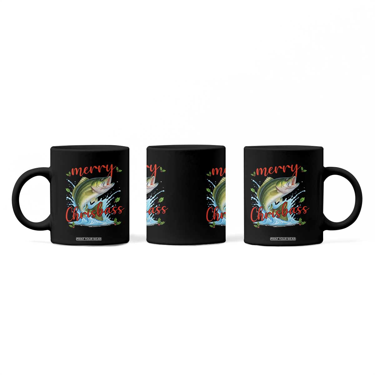 Bass Fish Christmas Coffee Mug Merry Chrisbass TS14 Print Your Wear
