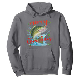 Bass Fish Christmas Hoodie Merry Chrisbass TS14 Charcoal Print Your Wear