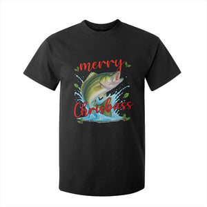 Bass Fish Christmas T Shirt For Kid Merry Chrisbass TS14 Black Print Your Wear