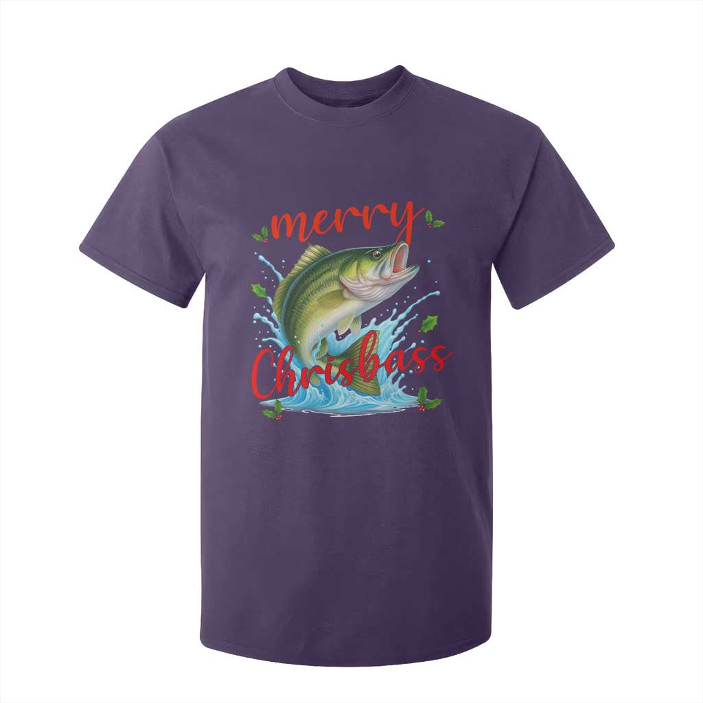 Bass Fish Christmas T Shirt For Kid Merry Chrisbass TS14 Purple Print Your Wear