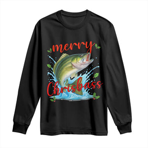 Bass Fish Christmas Long Sleeve Shirt Merry Chrisbass TS14 Black Print Your Wear