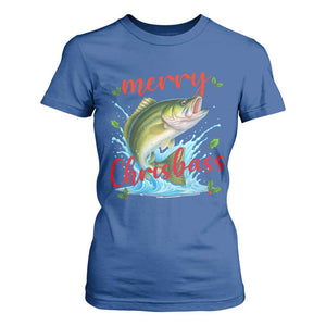 Bass Fish Christmas T Shirt For Women Merry Chrisbass TS14 Royal Blue Print Your Wear