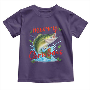 Bass Fish Christmas Toddler T Shirt Merry Chrisbass TS14 Purple Print Your Wear