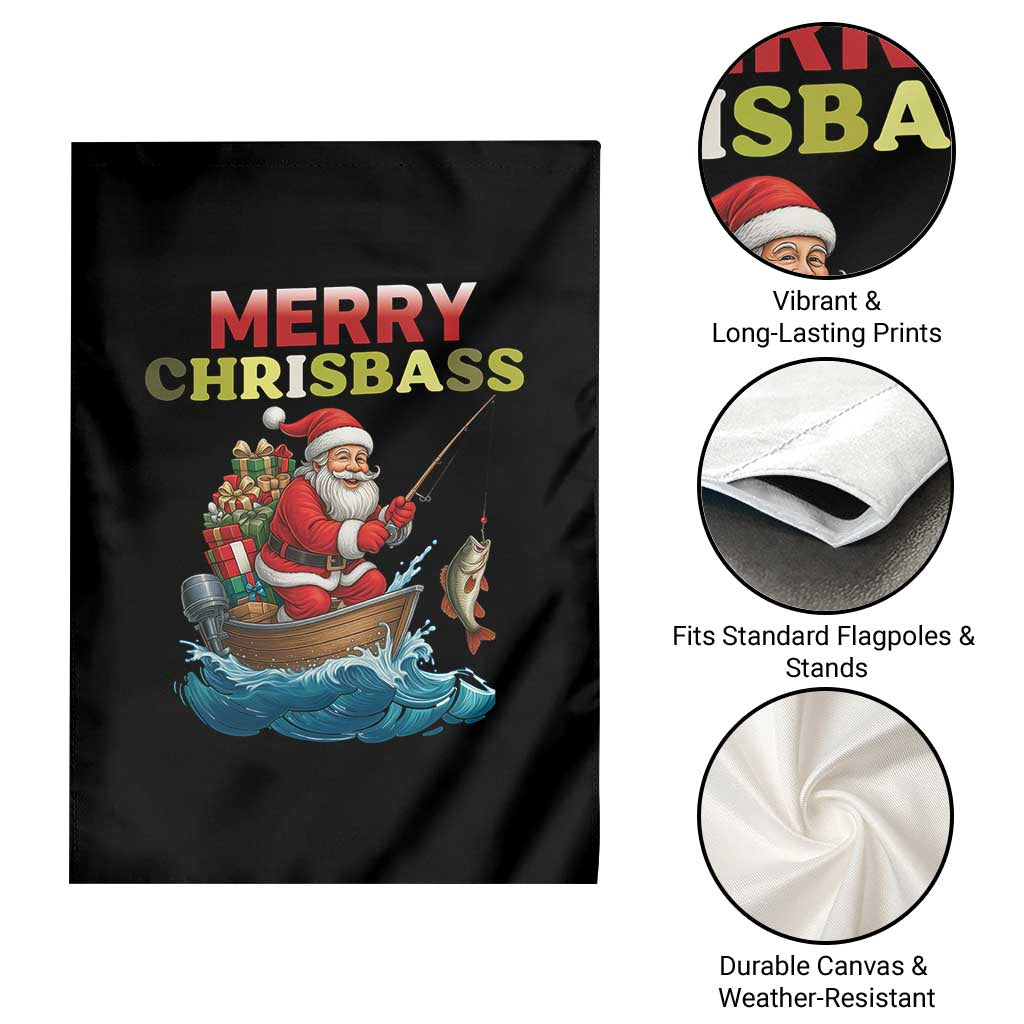 Santa Fishing Christmas Garden Flag Funny Fisherman Merry Chrisbass Xmas TS14 Print Your Wear