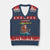 Santa Fishing Xmas V-Neck Knit Sweater Vest Funny Fisherman Merry Chrisbass Xmas TS14 Navy Red Print Your Wear