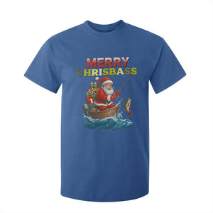 Santa Fishing Christmas T Shirt For Kid Funny Fisherman Merry Chrisbass Xmas TS14 Royal Blue Print Your Wear