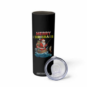 Santa Fishing Christmas Skinny Tumbler Funny Fisherman Merry Chrisbass Xmas TS14 Print Your Wear