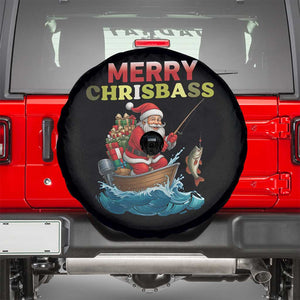 Santa Fishing Christmas Spare Tire Cover Funny Fisherman Merry Chrisbass Xmas TS14 Black Print Your Wear