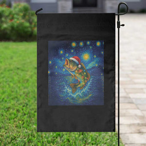 Bass Fish Christmas Garden Flag Starry Night Fishing Van Gogh TS14 Print Your Wear
