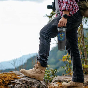 Bass Fish Christmas Flip Straw Tumbler Starry Night Fishing Van Gogh TS14 Print Your Wear