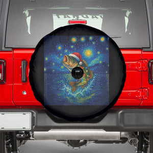 Bass Fish Christmas Spare Tire Cover Starry Night Fishing Van Gogh TS14 Black Print Your Wear