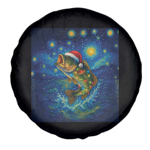 Bass Fish Christmas Spare Tire Cover Starry Night Fishing Van Gogh TS14 Print Your Wear