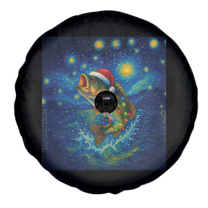 Bass Fish Christmas Spare Tire Cover Starry Night Fishing Van Gogh TS14 Print Your Wear