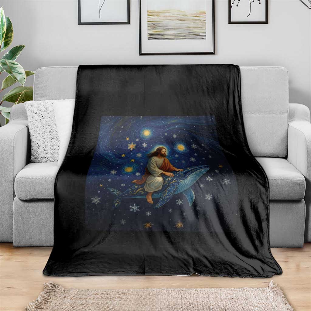 Jesus Christian Throw Blanket Stary Night Van Gogh Christmas TS14 Print Your Wear