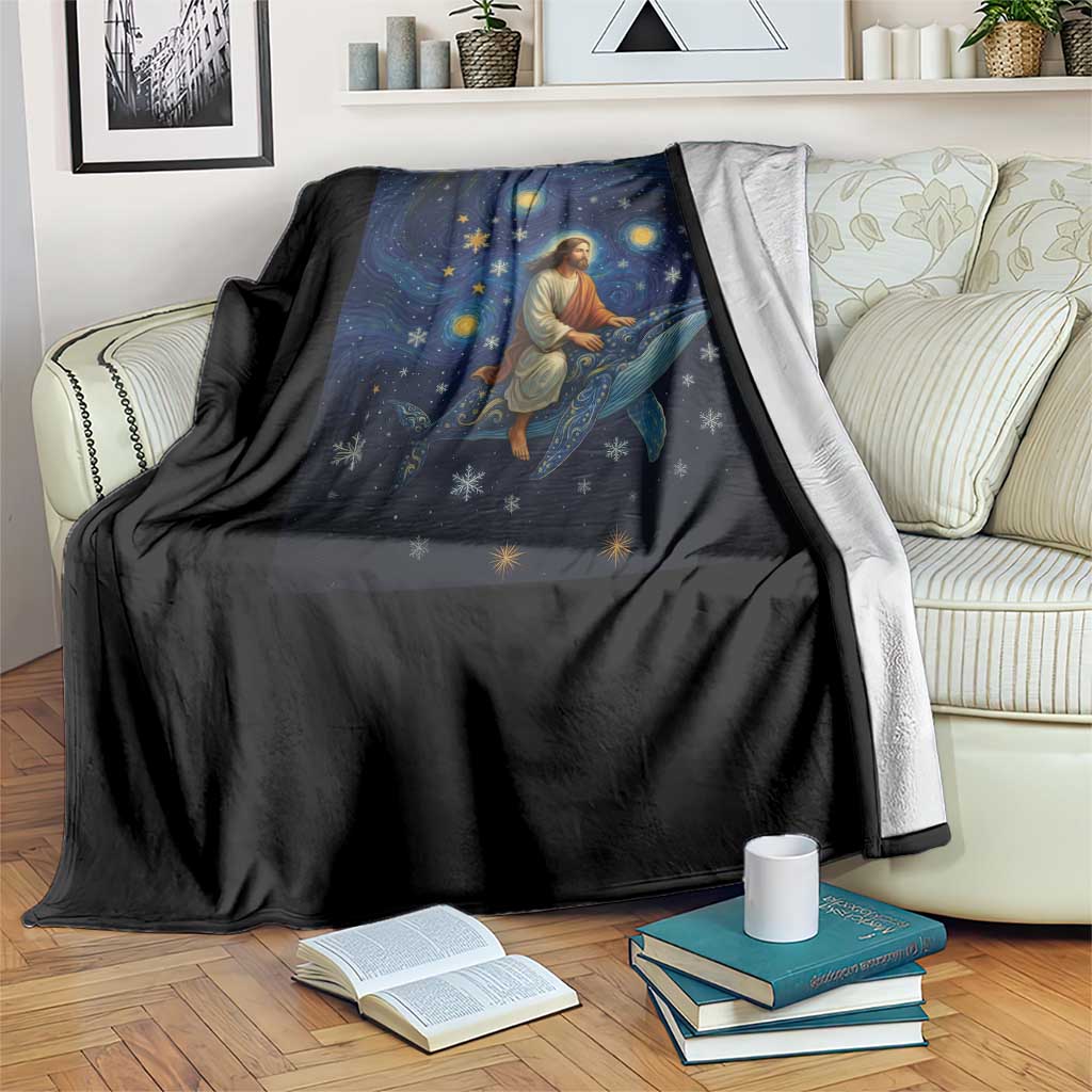 Jesus Christian Throw Blanket Stary Night Van Gogh Christmas TS14 Print Your Wear