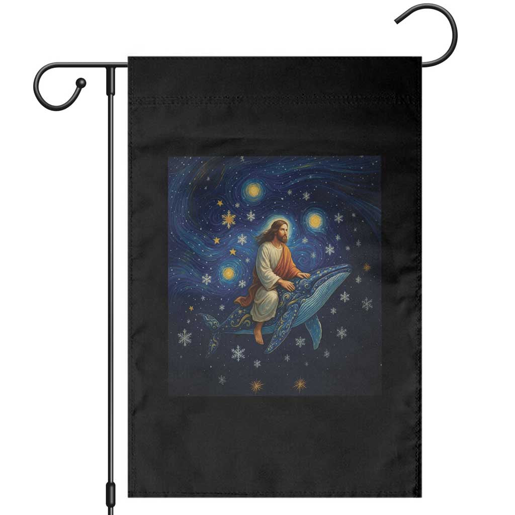 Jesus Christian Garden Flag Stary Night Van Gogh Christmas TS14 Black Print Your Wear